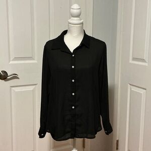 Black button up women’s blouse